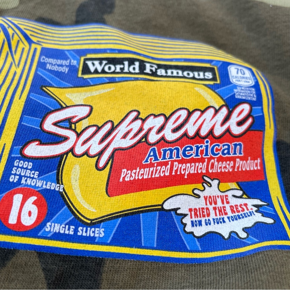 Supreme Cheese Tshirt (Camo) View 2